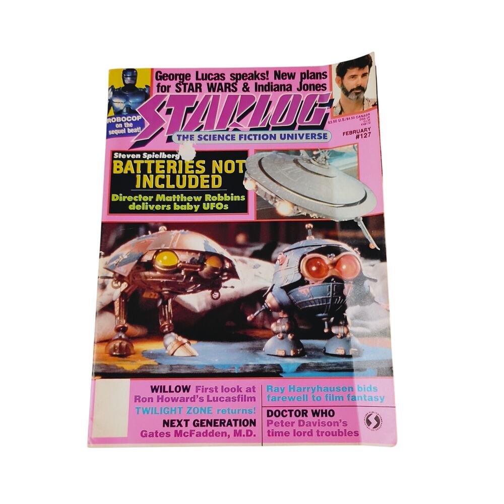 Starlog Magazine #127 Batteries Not Included Willow Robocop 1988 Feb VF/NM VTG